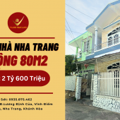 BÁN GẤP NHÀ PHỐ 2 TẦNG 80M2 – VĨNH ĐIỂM TRUNG, NHA TRANG, KHÁNH HOÀ – VỊ TRÍ ĐẮC ĐỊA, TIỆN ÍCH ĐẦY ĐỦ, GIÁ 2 TỶ 600
